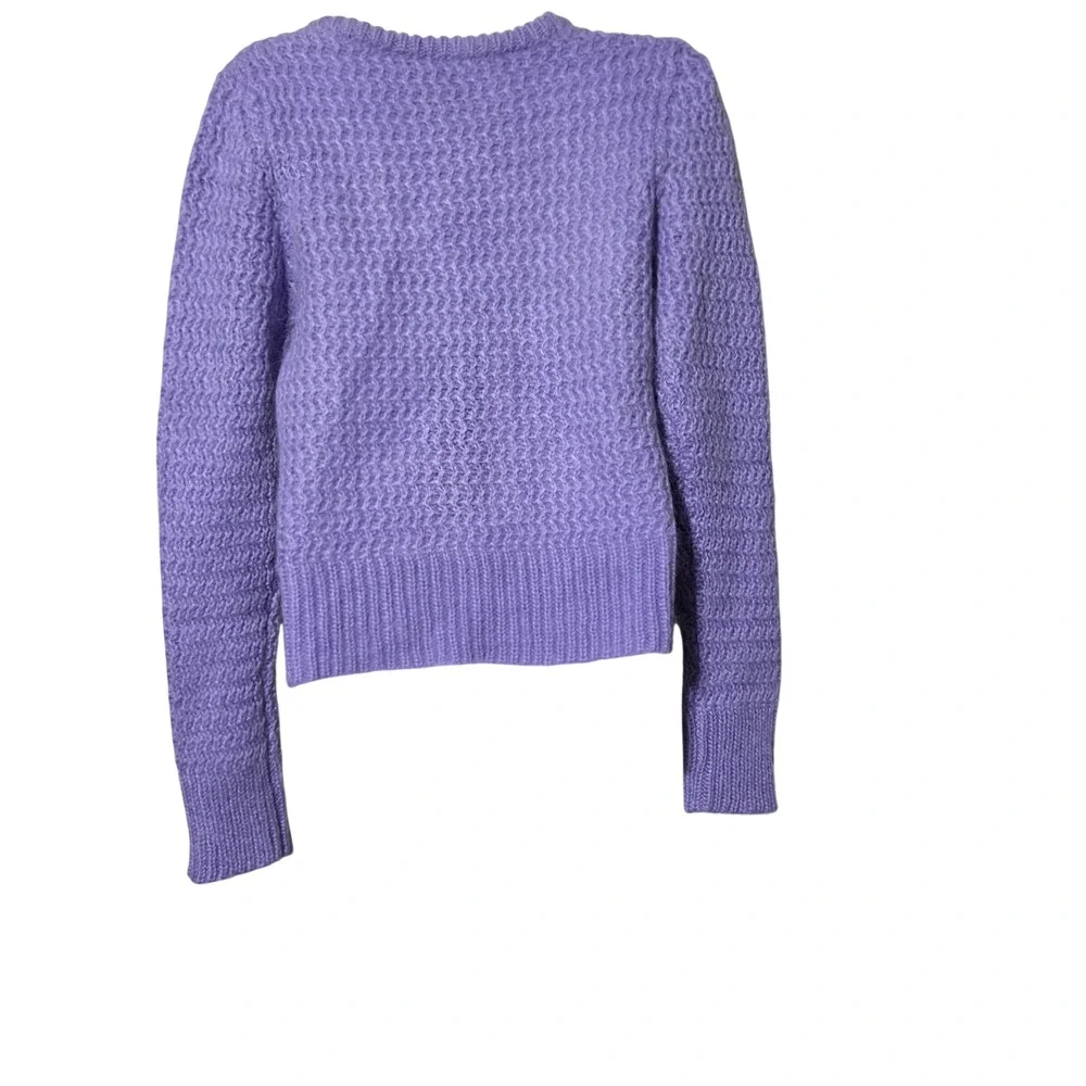 Happy Sheep Lavender Mohair Extra Fine Merino Wool V-Neck Sweater Italy Large‎ - Picture 4 of 10